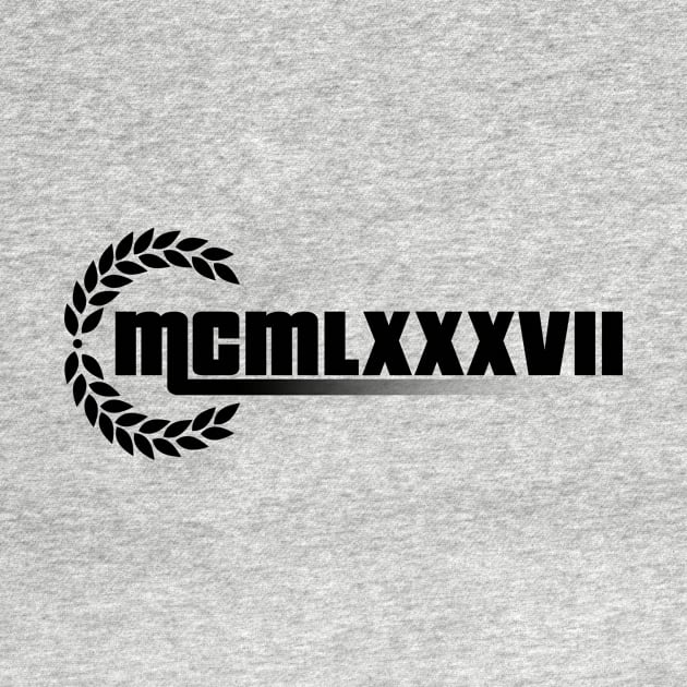 1987 Roman numerals by hoopoe